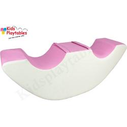 Soft Play Foam Schommelwip roze-wit | rocker | wipwap | foamblokken | bouwblokken | Soft play speelgoed | schuimblokken
